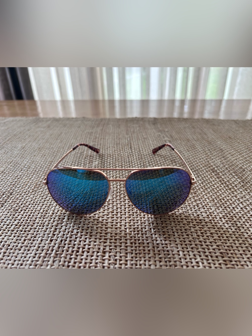 Michael Kors Aviator Rose Gold Frame & Mirror Lens Sunglasses. No Case.